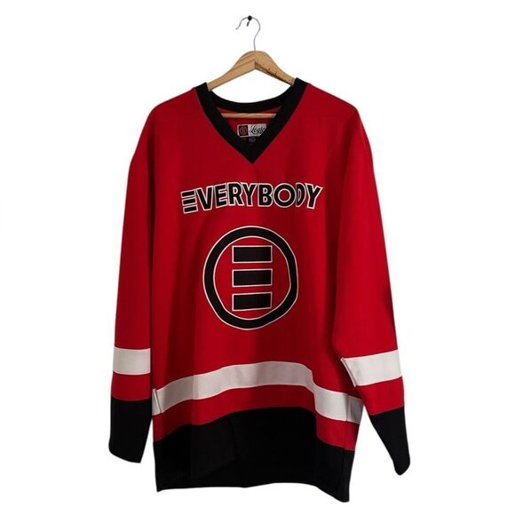 Red Logic EVERYBODY TOUR MERCH Hockey Jersey EUC - Picture 1 of 5